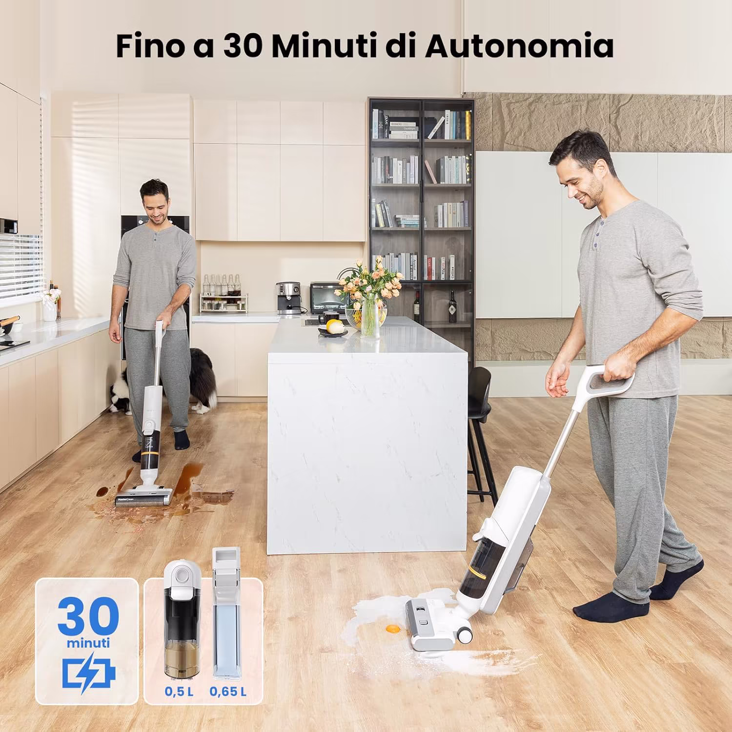 Proscenic F10 Pro — lavapavimenti 3-in-1 con autopulizia — 3/8