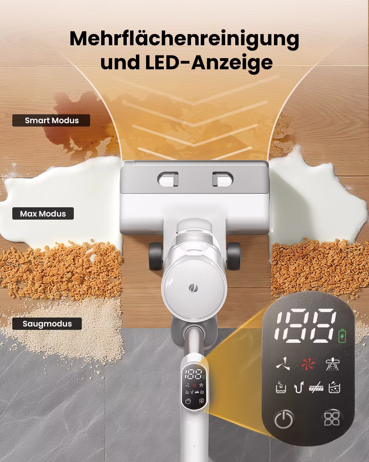 Proscenic F10 Ultra — Premium-Nassreiniger 18.000 Pa mit Smart-Sensor — 3/8