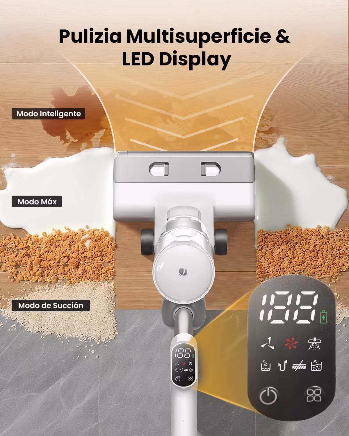 Proscenic F10 Ultra — aspiradora fregona premium 18.000 Pa con sensor inteligente — 3/9
