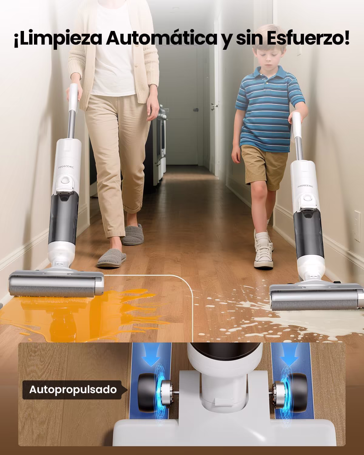 Proscenic F10 Ultra — aspiradora fregona premium 18.000 Pa con sensor inteligente — 6/9