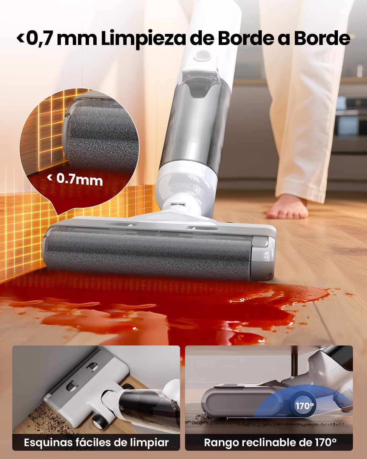 Proscenic F10 Ultra — aspiradora fregona premium 18.000 Pa con sensor inteligente — 7/9