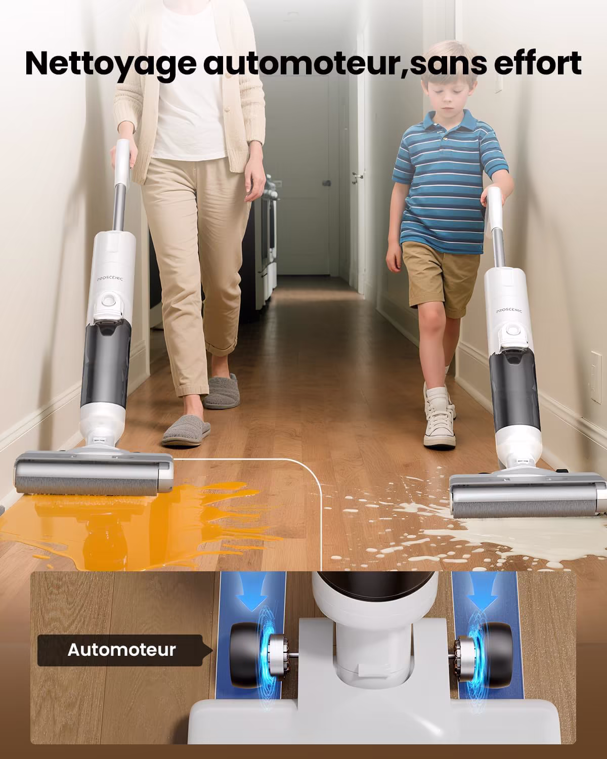 Proscenic F10 Ultra — aspirateur laveur premium 18 000 Pa avec capteur intelligent — 6/9