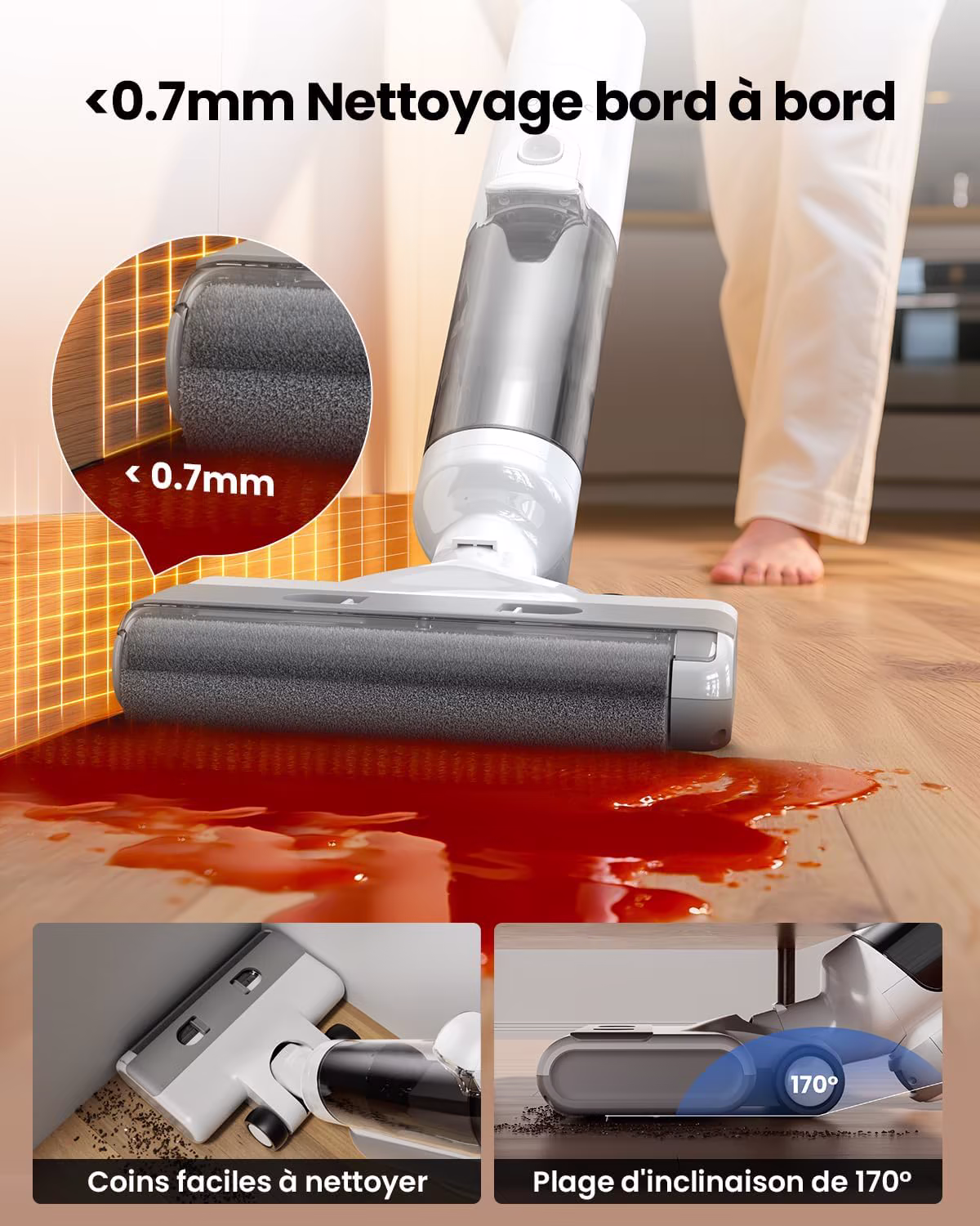 Proscenic F10 Ultra — aspirateur laveur premium 18 000 Pa avec capteur intelligent — 7/9