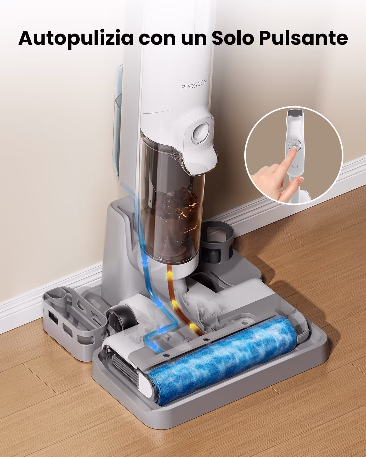 Proscenic F10 Ultra — lavapavimenti premium 18.000 Pa con sensore intelligente — 5/9