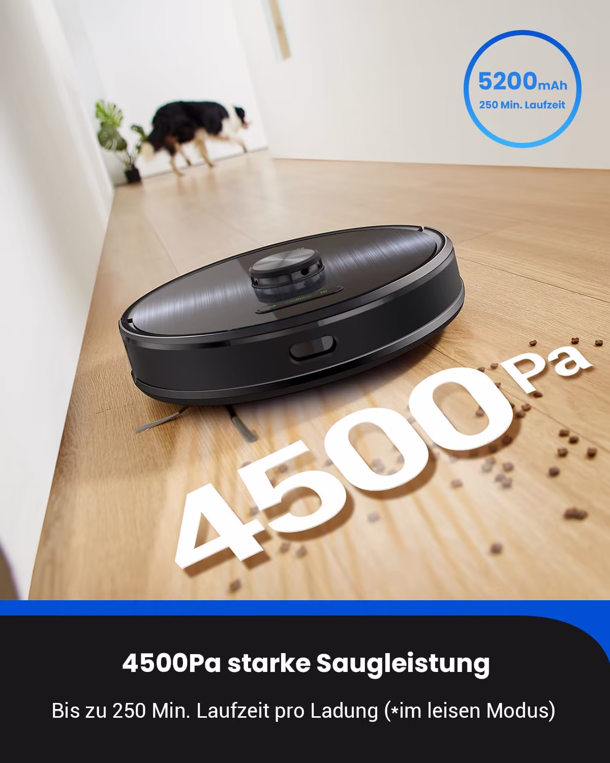 Proscenic M9 — LiDAR Saugroboter mit Selbstentleerung und Vibrations-Wischfunktion — 2/6