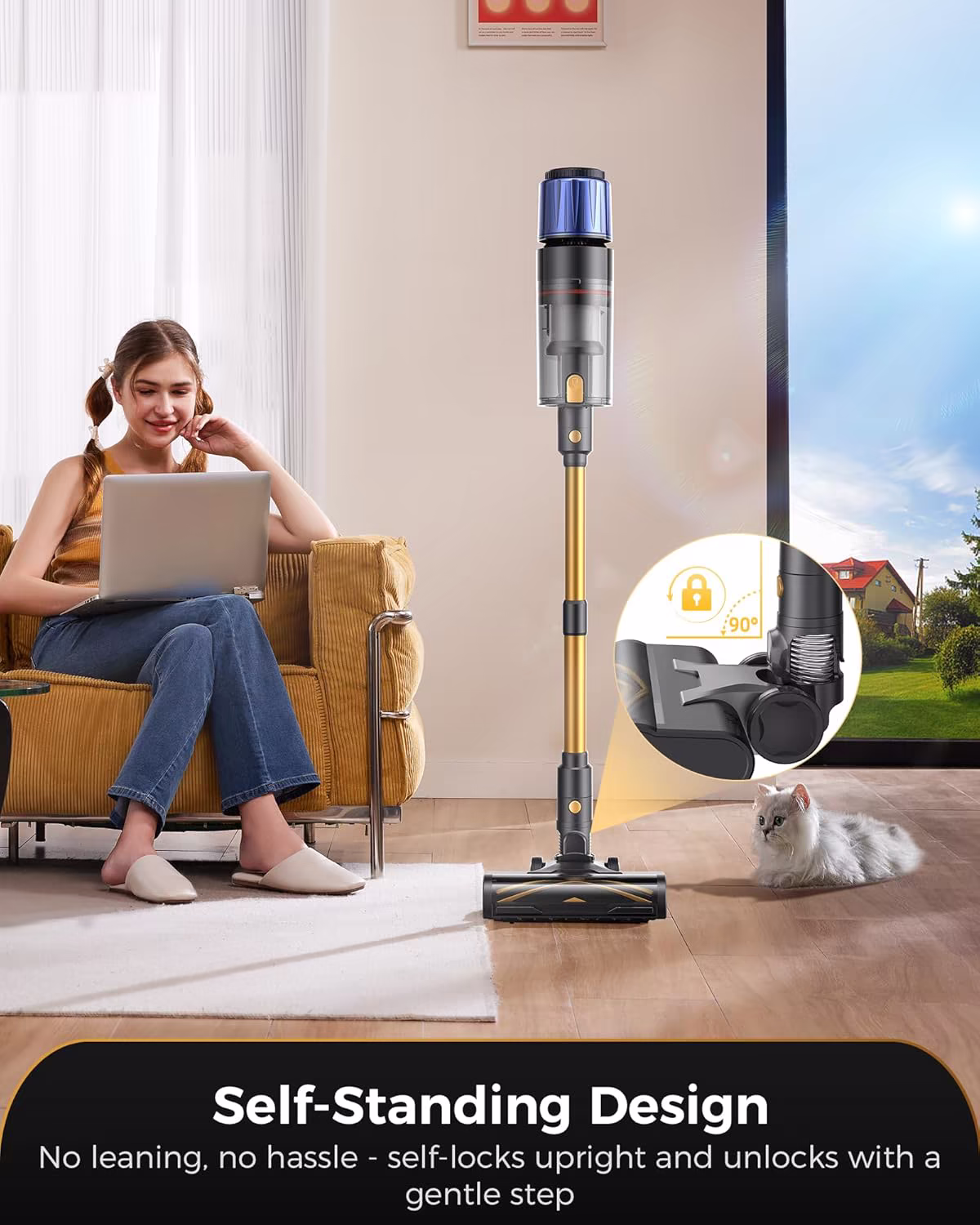 Proscenic P15 — powerful 55 kPa cordless vacuum with green laser and 70 min runtime — 7/9