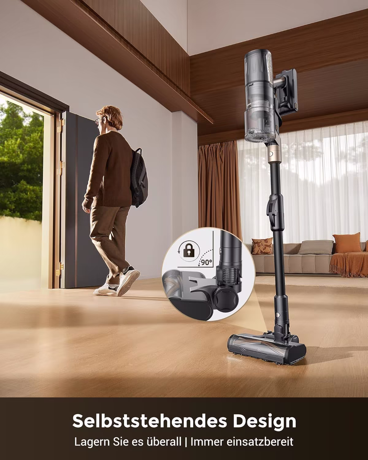 Proscenic P20 — leistungsstärkster kabelloser Staubsauger 70 kPa mit grünem Laser — 9/11