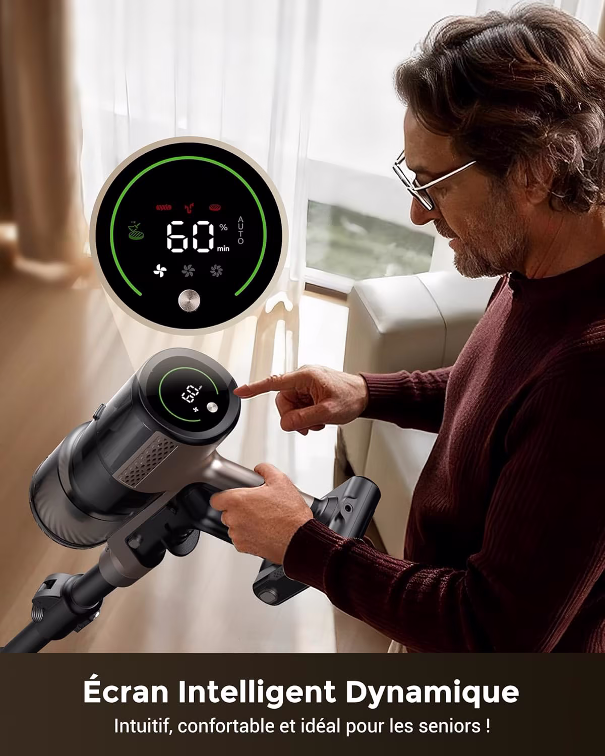 Proscenic P20 — aspirateur balai sans fil le plus puissant 70 kPa avec laser vert — 10/11