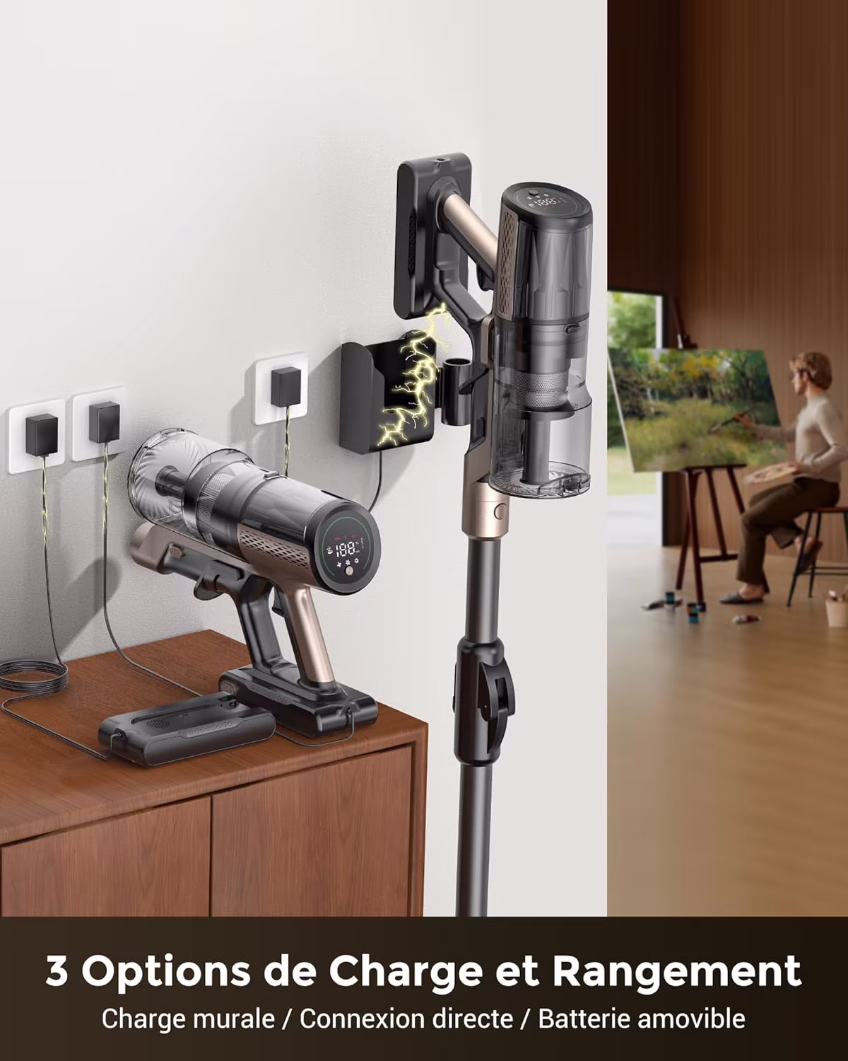 Proscenic P20 — aspirateur balai sans fil le plus puissant 70 kPa avec laser vert — 11/11