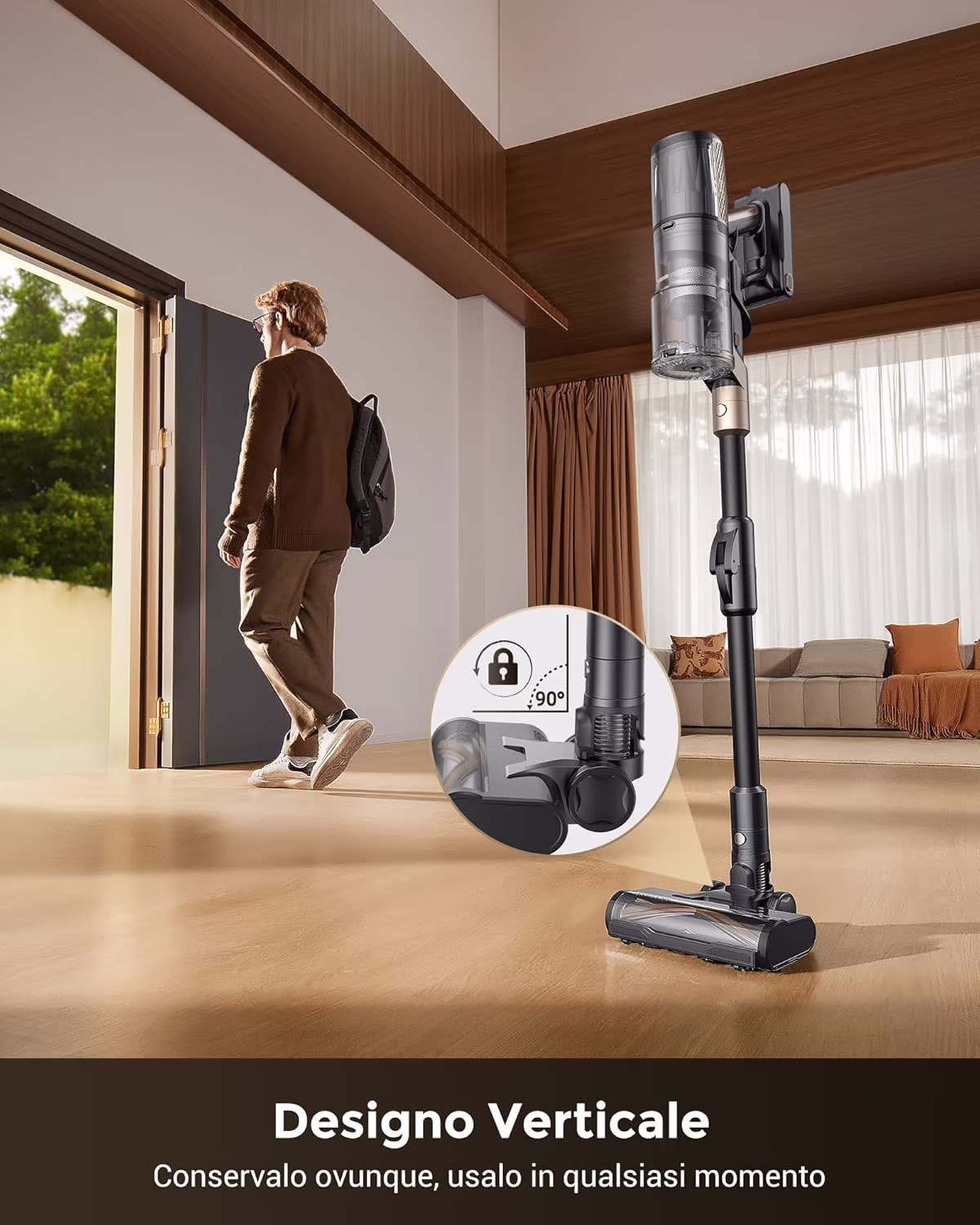 Proscenic P20 — aspirapolvere senza filo più potente 70 kPa con laser verde — 9/12