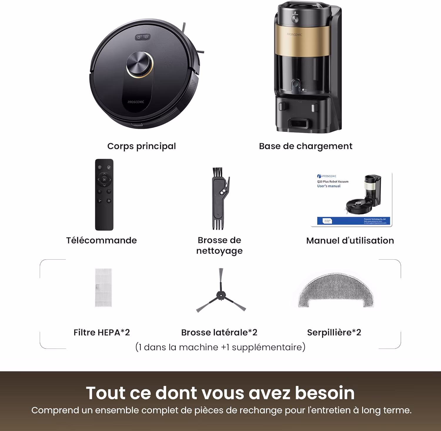 Proscenic Q20 Plus — aspirateur robot flagship LiDAR avec station tout-en-un — 11/13