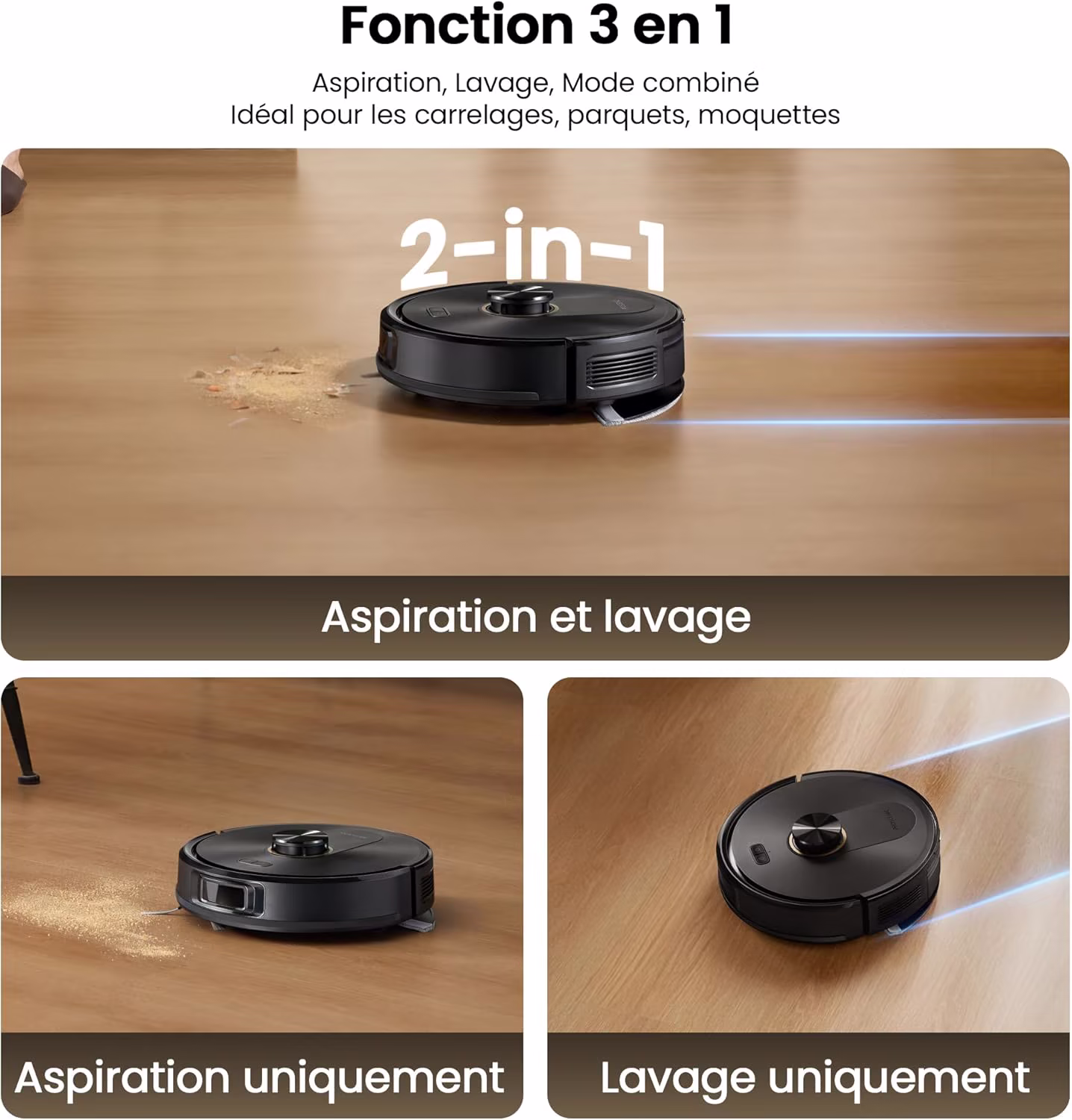 Proscenic Q20 Plus — aspirateur robot flagship LiDAR avec station tout-en-un — 6/13