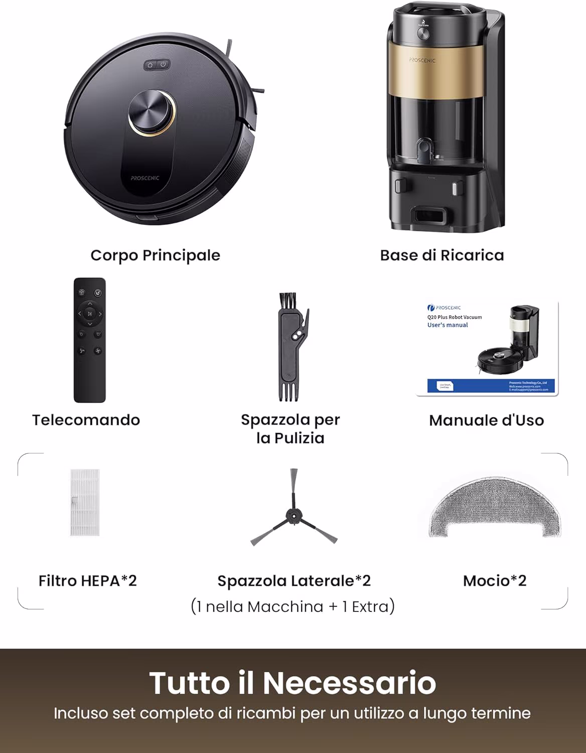 Proscenic Q20 Plus — robot aspirapolvere flagship LiDAR con stazione all-in-one — 11/11
