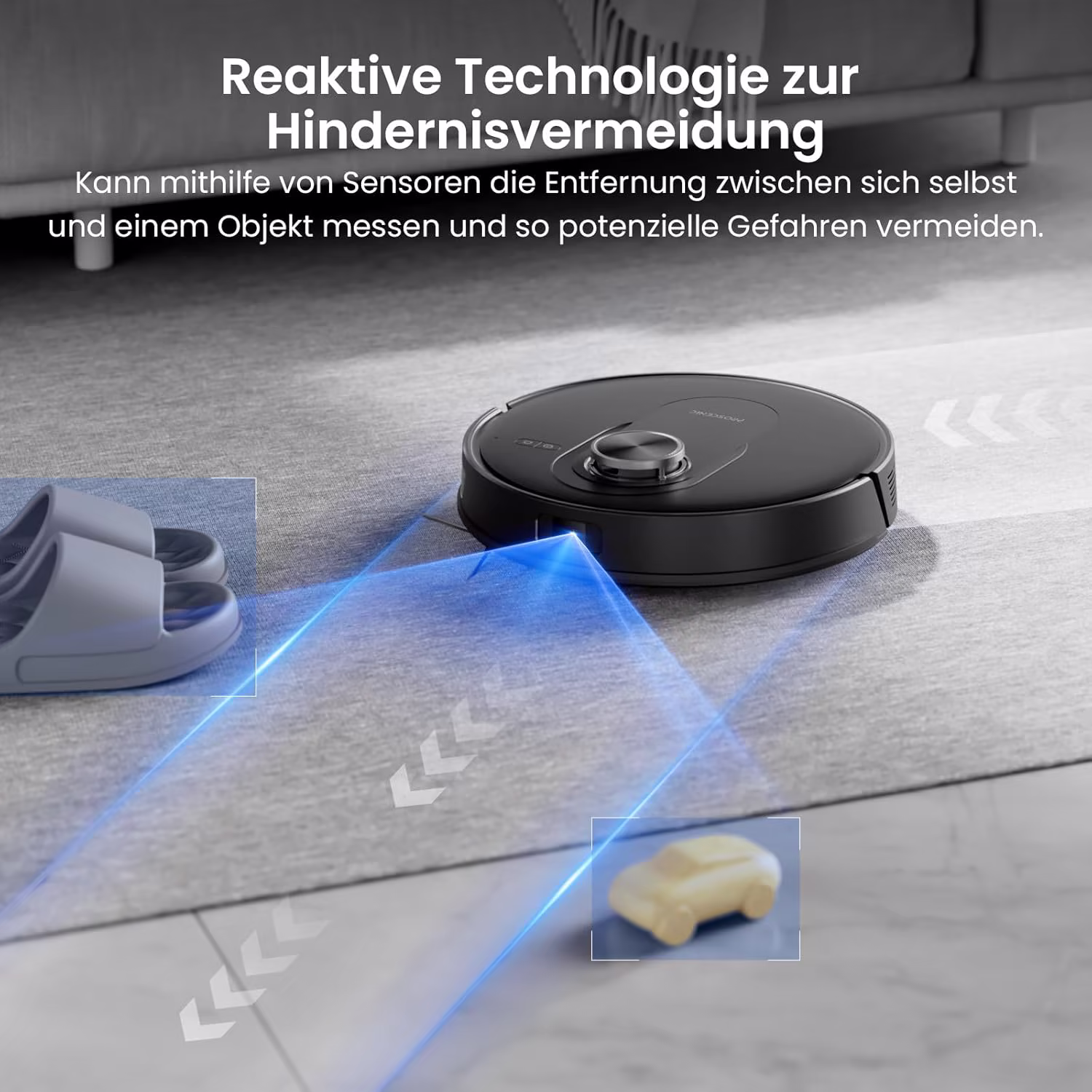 Proscenic Q8 Max — LiDAR Saugroboter 8000 Pa mit 3-L-Selbstentleerungsstation — 4/10