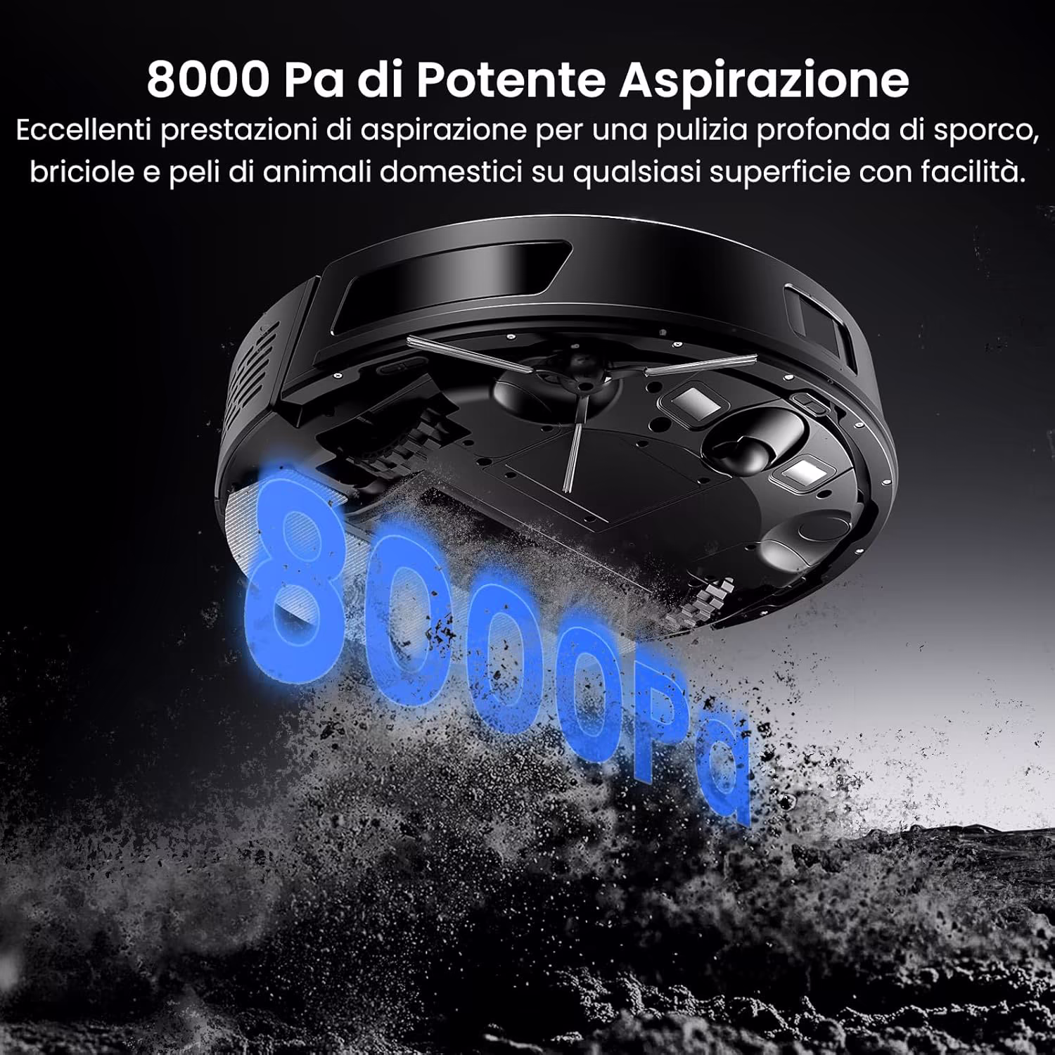 Proscenic Q8 Max — robot aspirapolvere LiDAR 8000 Pa con base autosvuotamento 3 L — 3/10