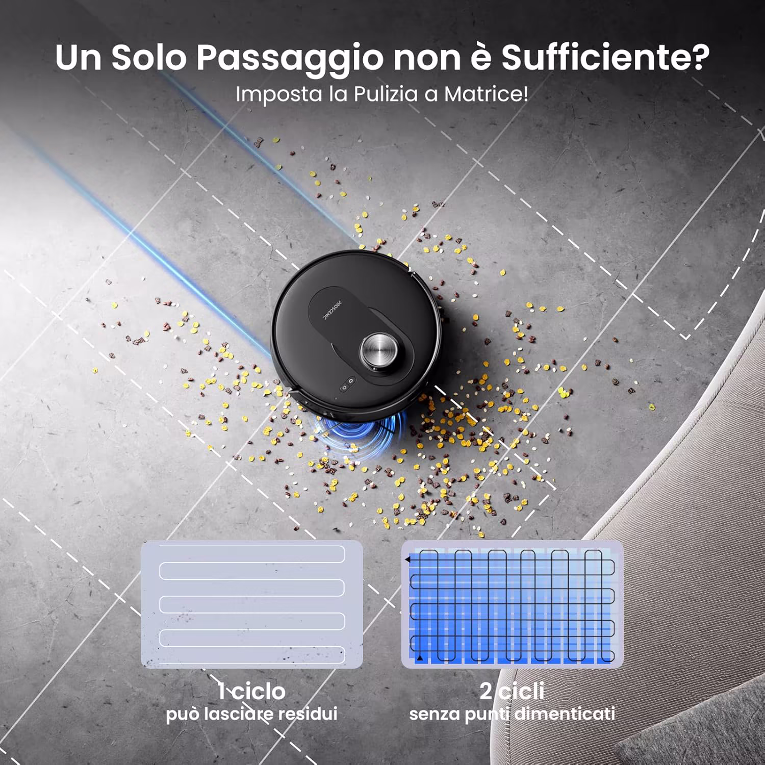 Proscenic Q8 Max — robot aspirapolvere LiDAR 8000 Pa con base autosvuotamento 3 L — 8/10